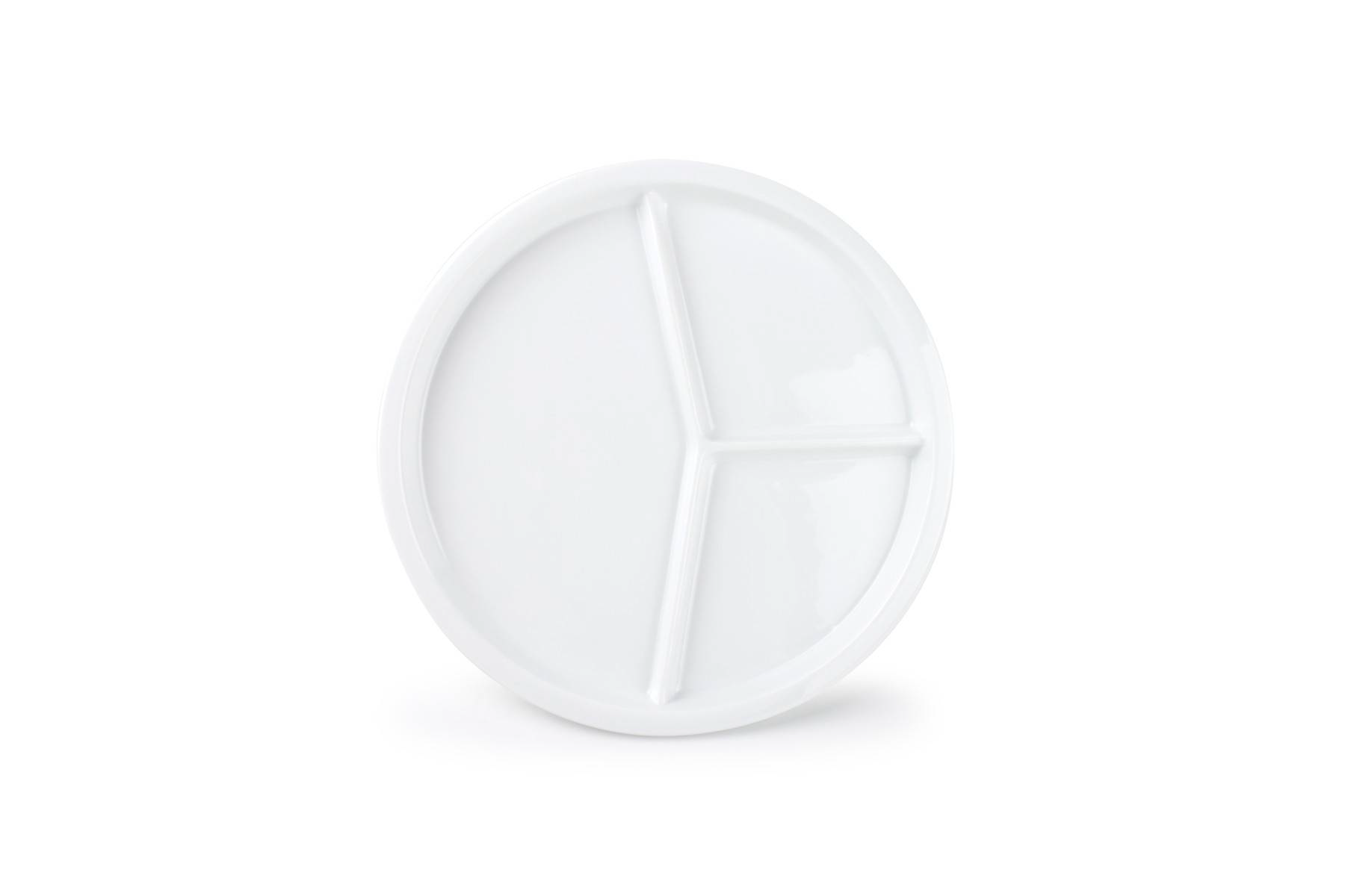 Care Teller Porzellan 22,5xH2cm 3 geteilt